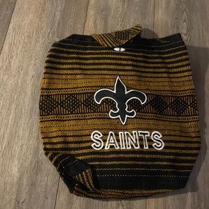 Black and Gold New Orleans Saints Woven Backpack